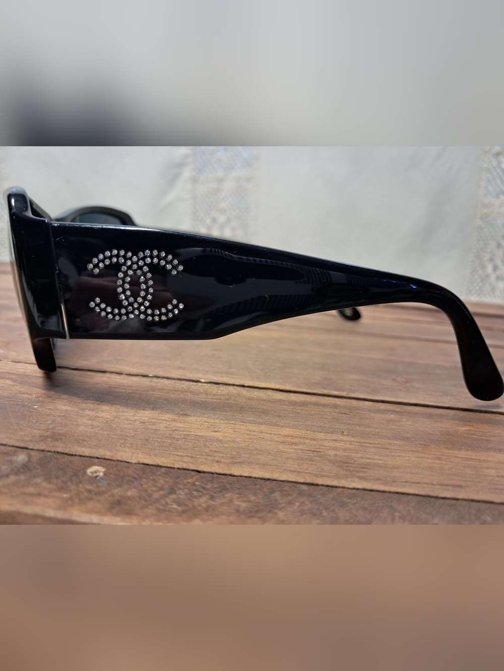 Authentic Chanel Acetate Crystal CC Sunglasses - Picture 3 of 9